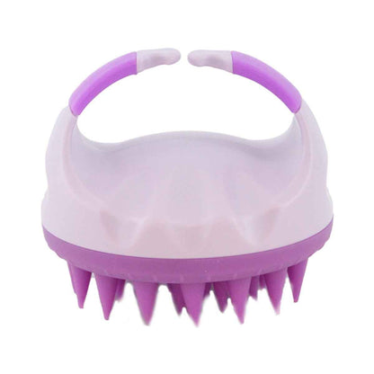 Shaketea scalp massager shampoo brush with purple bristles and pink base for shower use on Tampa Home & Garden Store