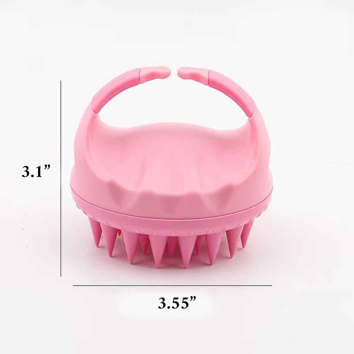 Shaketea pink scalp massager shampoo brush with silicone bristles and ergonomic handle on Tampa Home & Garden Store