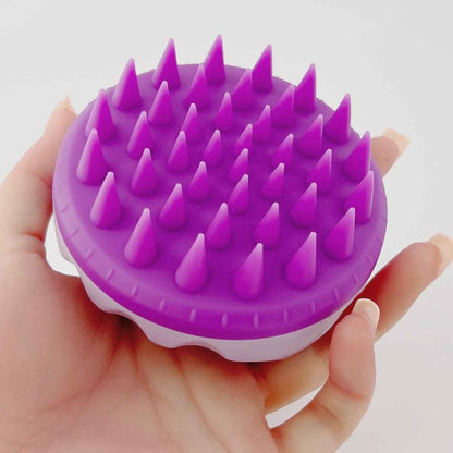 Shaketea Scalp Massager Brush, circular purple silicone scalp scrubber for shampooing on Tampa Home & Garden Store