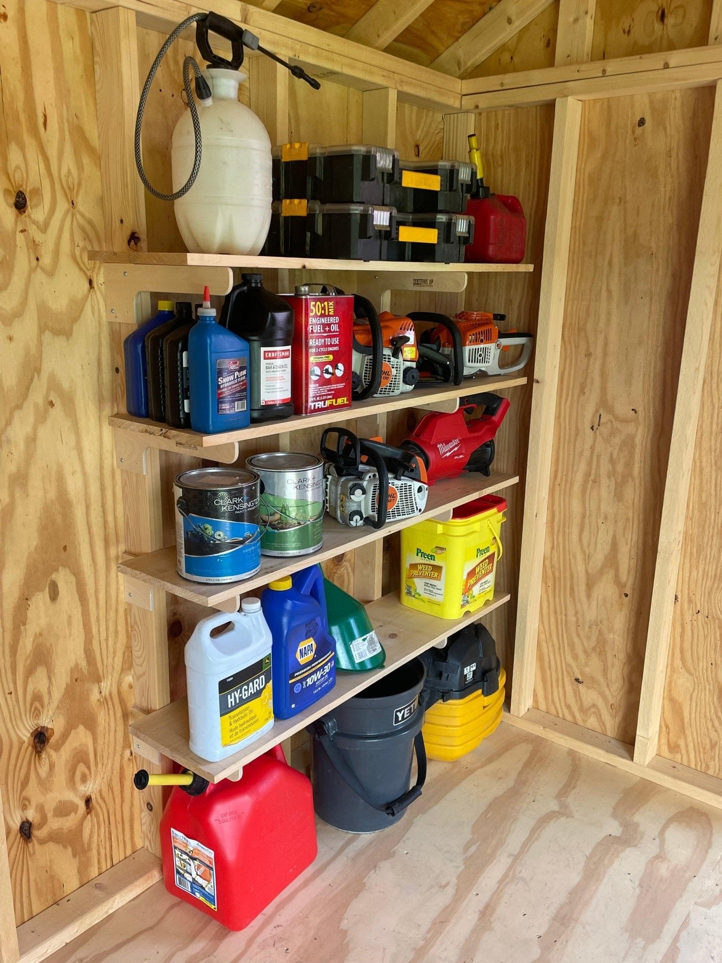 Kit de supports pour étagères de remise | Organisateur robuste pour remise