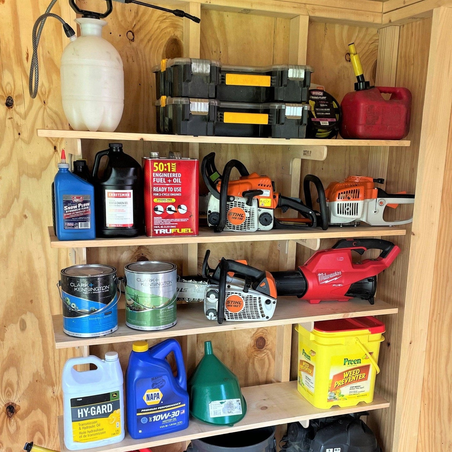 Kit de supports pour étagères de remise | Organisateur robuste pour remise