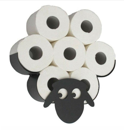 Stevvex sheep-shaped toilet paper holder with 7 rolls wall mount metal rack on Tampa Home & Garden Store