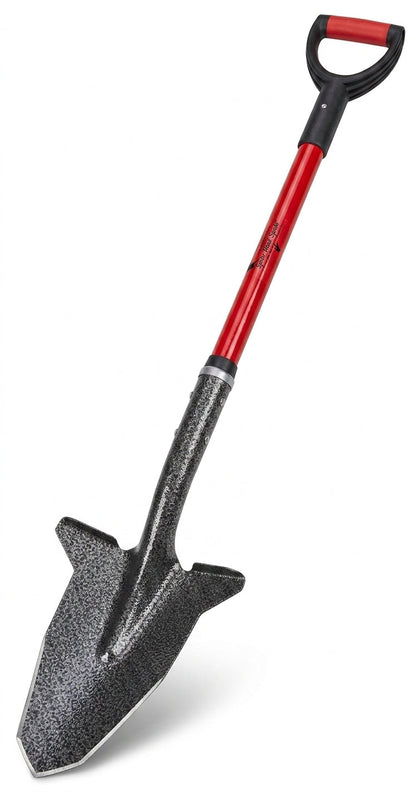 Spear Head Spade 40in D-grip garden spade with red shaft and textured steel blade on Tampa Home & Garden Store