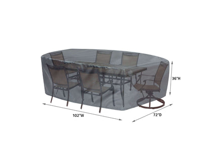 Shield Mercury outdoor dining cover for 584, fits medium oval/rectangle table and chairs on Tampa Home & Garden Store