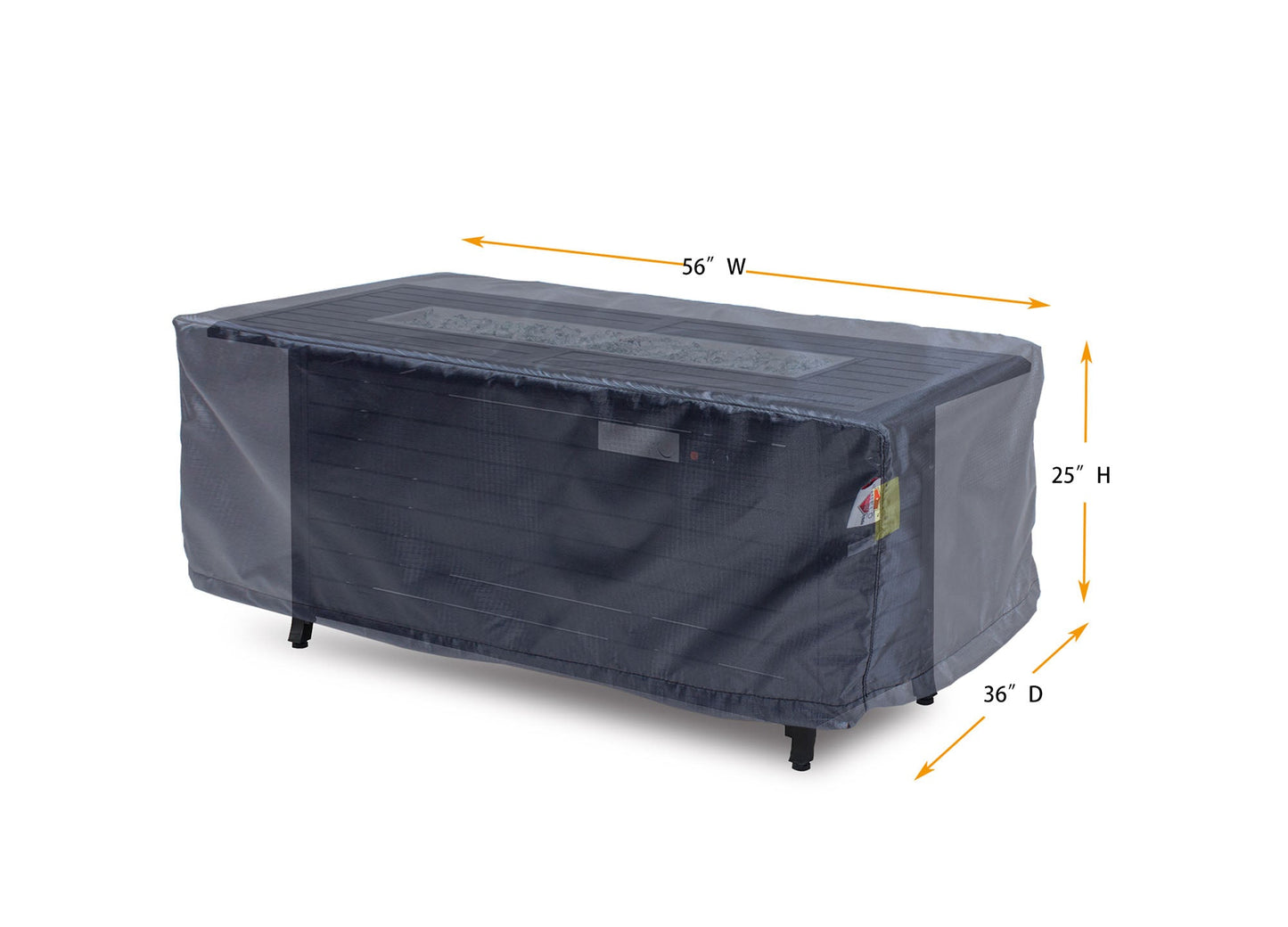 Rectangle Chat Table Cover Mercury by Shield Outdoor Covers, 56W x 36D x 25H on Tampa Home & Garden Store