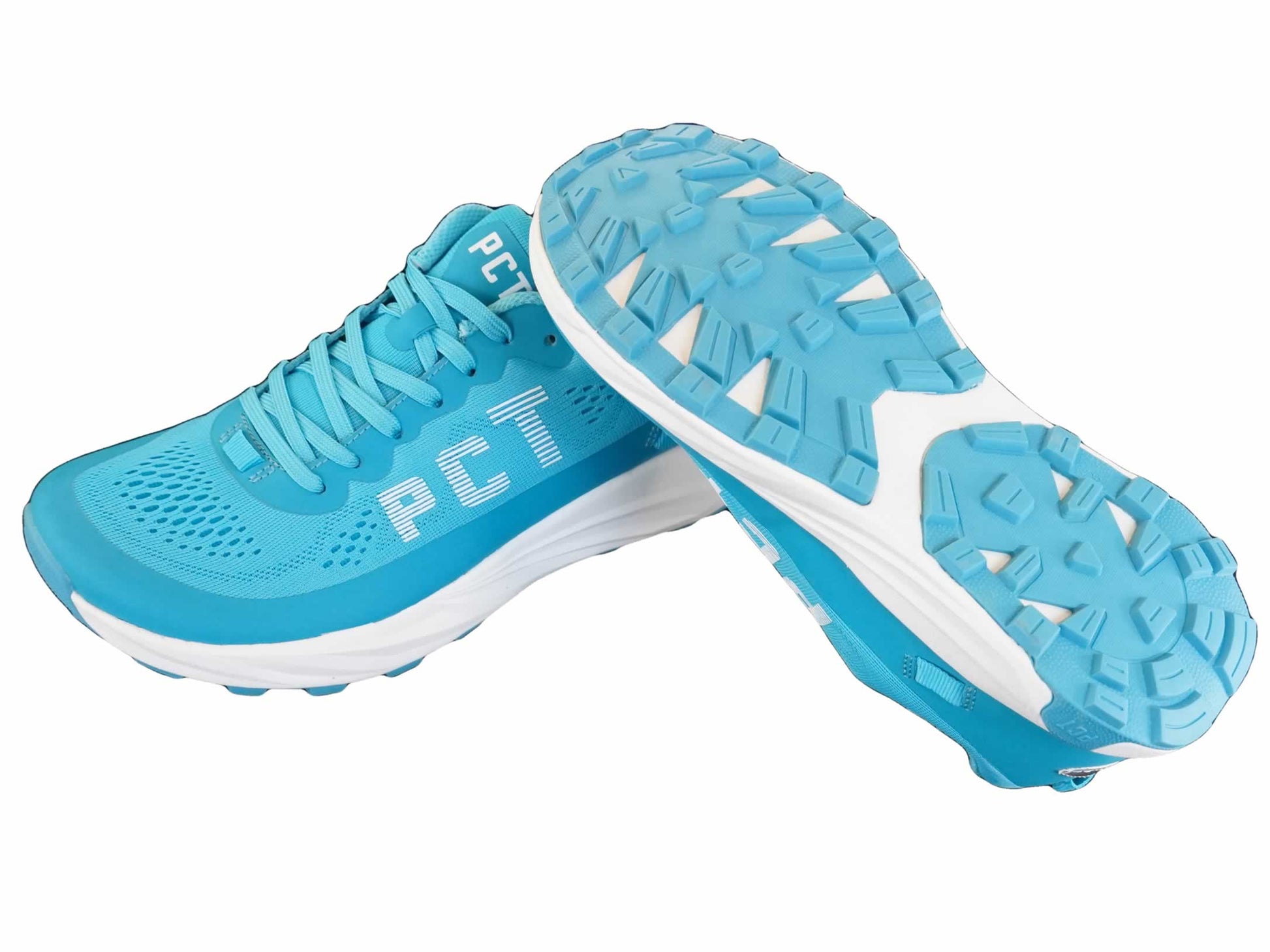PCT Trail Shoe light blue pair by River Country Gear with lugged outsole on Tampa Home & Garden Store