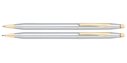 Classic Century Medalist pen and pencil set by A.T. Cross; silver bodies with gold-tone caps on Tampa Home & Garden Store