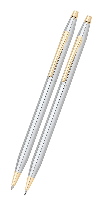Cross Classic Century Medalist pen and pencil set in silver with gold-tone trims, 2-piece on Tampa Home & Garden Store