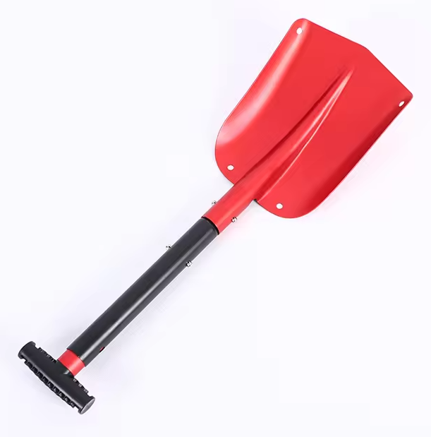 Portable snow shovel River Country Gear red blade with black handle on Tampa Home & Garden Store