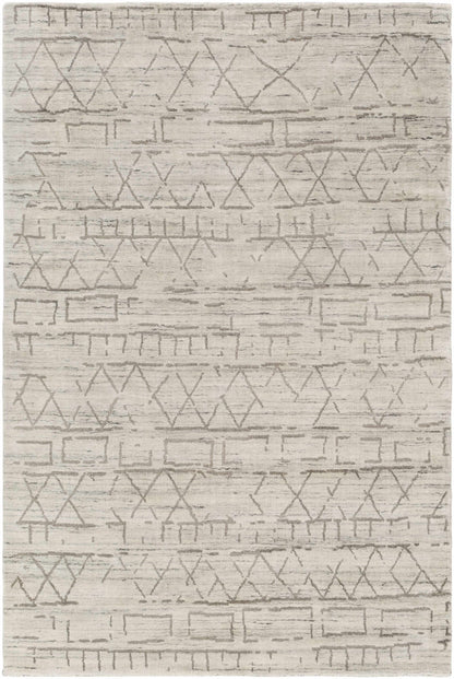 Shortland Premium Area Rug by Boutique Rugs in neutral beige-gray with geometric triangles on Tampa Home & Garden Store