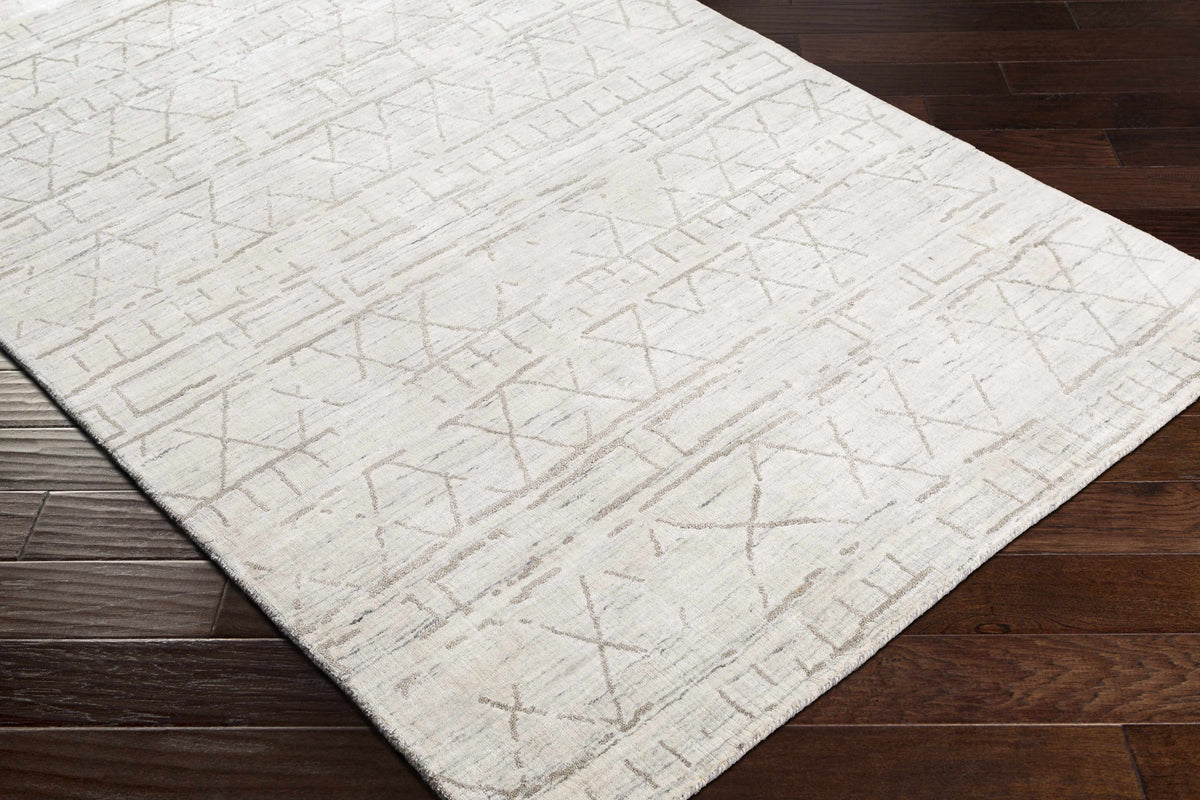 Shortland Premium Area Rug light beige with subtle geometric lines by Boutique Rugs on Tampa Home & Garden Store