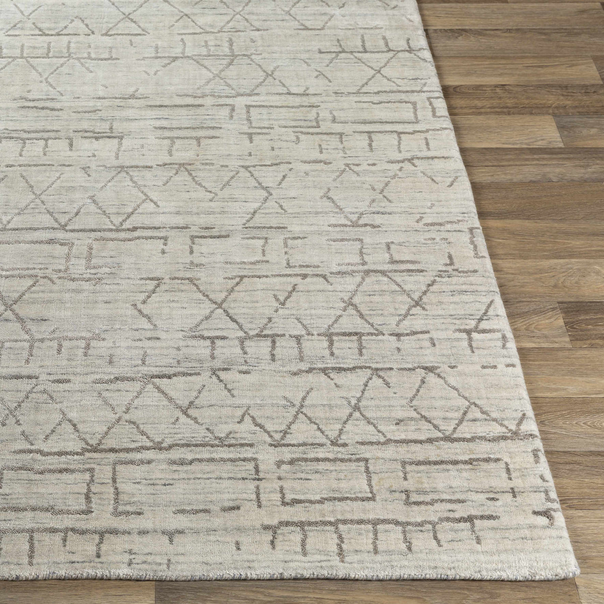 Shortland Premium Area Rug - Clearance, ivory with gray geometric pattern, Boutique Rugs on Tampa Home & Garden Store
