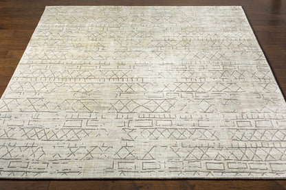Shortland Premium Area Rug by Boutique Rugs, cream with gray geometric motif on Tampa Home & Garden Store