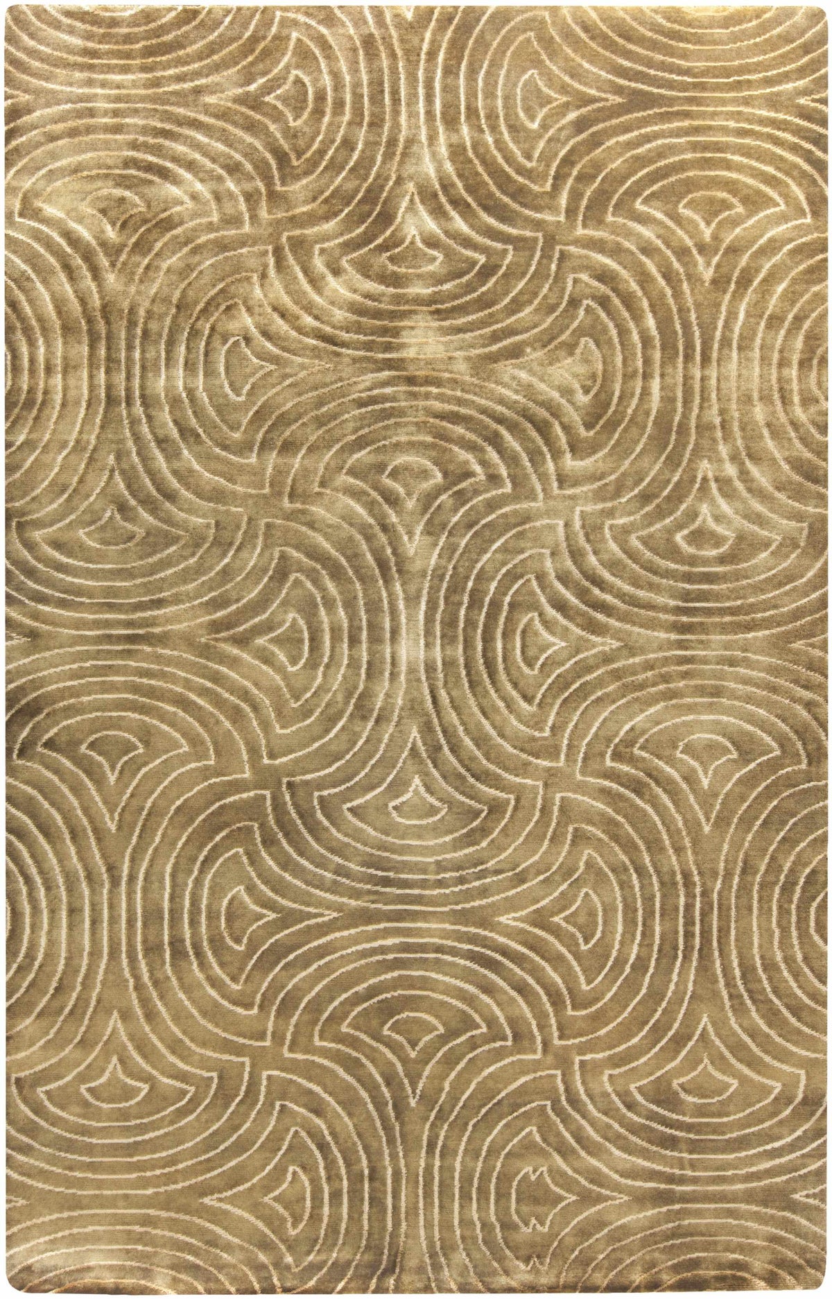 Sidney Area Rug by Boutique Rugs in tan with cream concentric circle pattern on Tampa Home & Garden Store