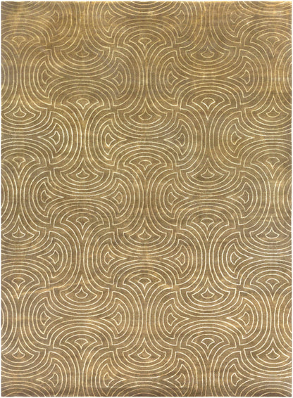 Sidney Area Carpet taupe rug with cream concentric arc motif on Tampa Home & Garden Store