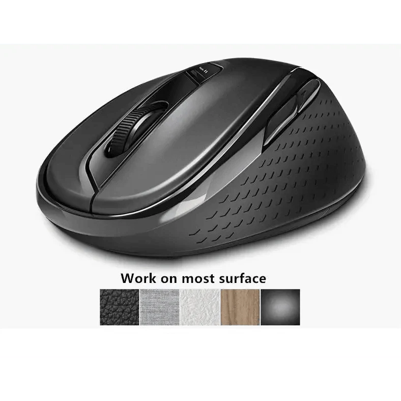 Stevvex silent wireless mouse with adjustable DPI, Bluetooth/2.4GHz, ergonomic black on Tampa Home & Garden Store