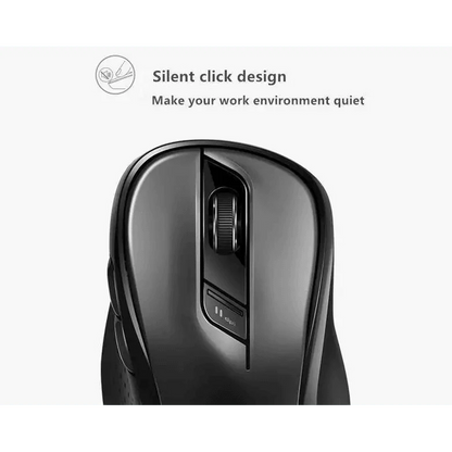 Silent laptop wireless mouse with adjustable DPI by Stevvex, black Bluetooth/2.4GHz on Tampa Home & Garden Store