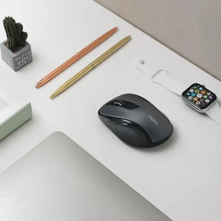 Silent laptop wireless mouse Stevvex with adjustable DPI Bluetooth 2.4GHz compact black on Tampa Home & Garden Store