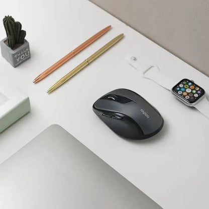 Silent laptop wireless mouse Stevvex with adjustable DPI Bluetooth 2.4GHz compact black on Tampa Home & Garden Store