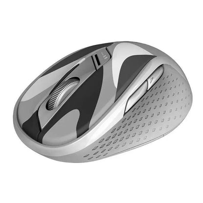 Stevvex wireless mouse camo gray with textured side grip, adjustable DPI on Tampa Home & Garden Store