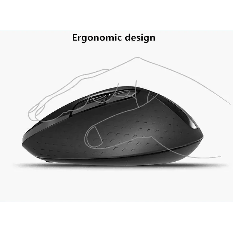 Stevvex silent wireless mouse with adjustable DPI, Bluetooth and 2.4GHz, ergonomic black design on Tampa Home & Garden Store