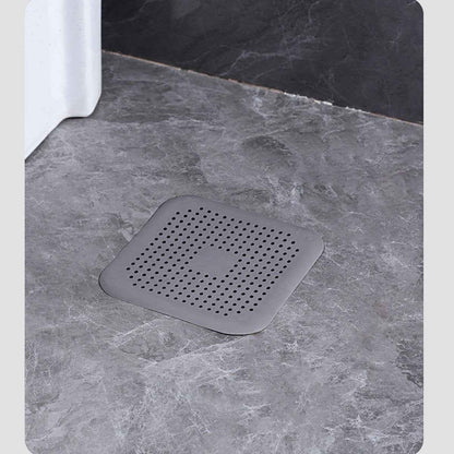 Silicone drain hair catcher square floor drain strainer grey with suction Shaketea on Tampa Home & Garden Store