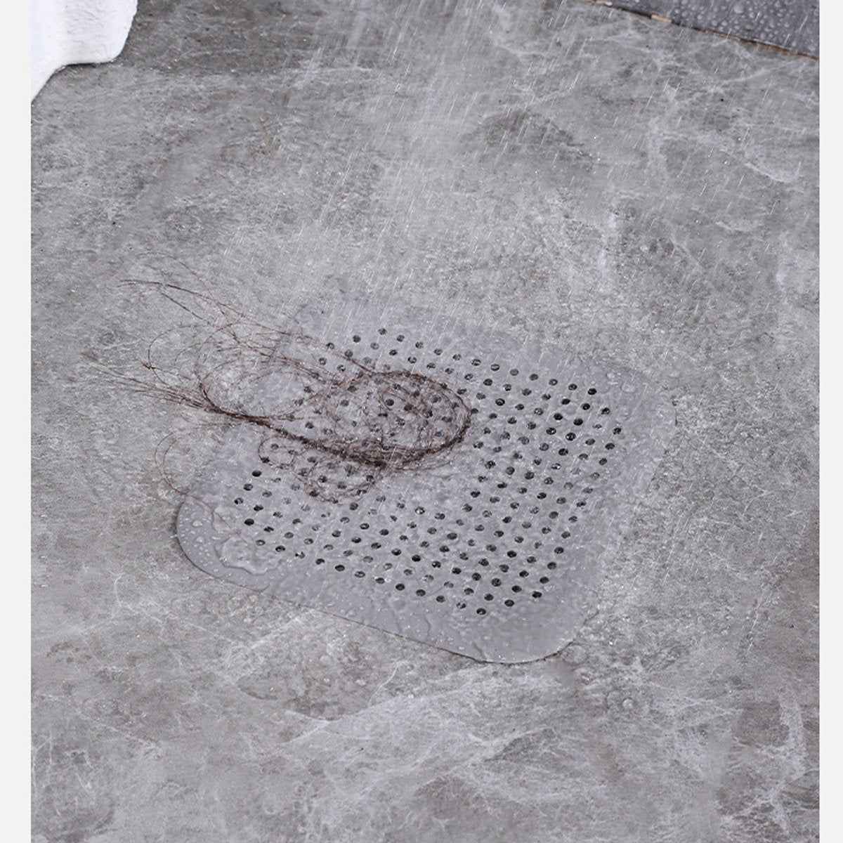 Shaketea silicone drain hair catcher, square sink strainer with suction grid on floor on Tampa Home & Garden Store