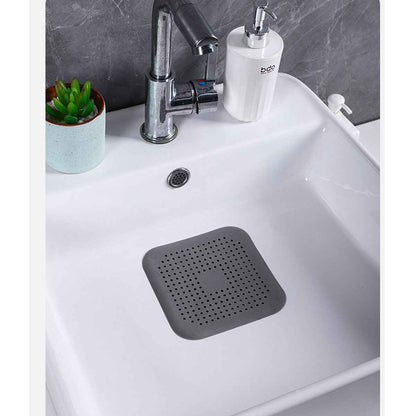 Shaketea silicone drain hair catcher, square sink strainer with suction, grey on Tampa Home & Garden Store