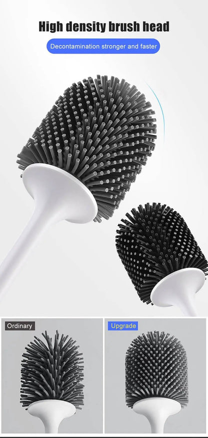 Silicone Toilet Brush With Wall Mounted Holder