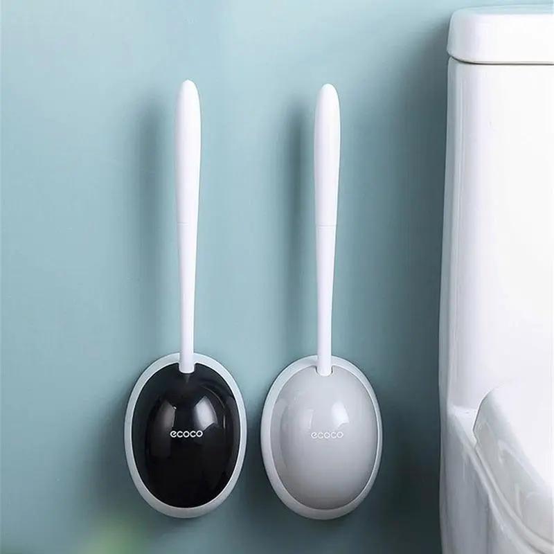 Silicone Toilet Brush With Wall Mounted Holder