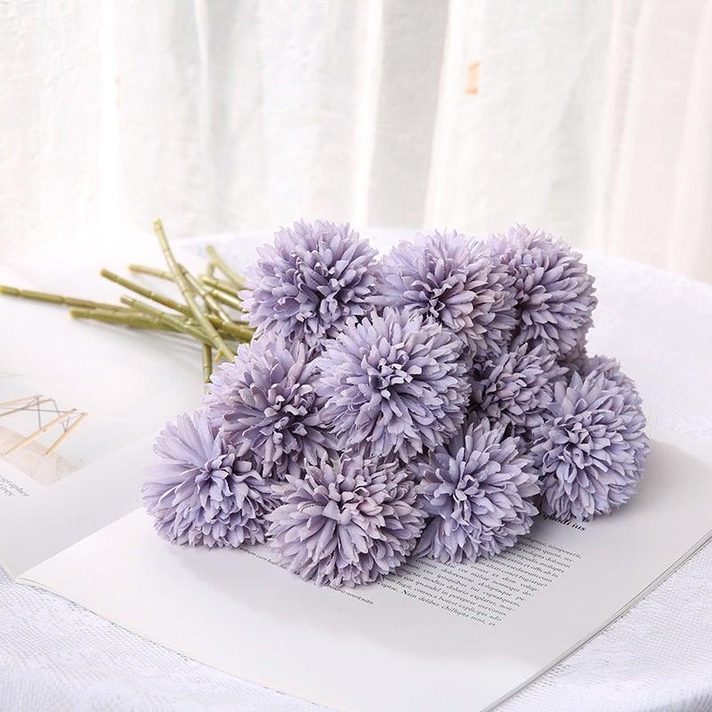 Silk flower bouquet ball lavender purple by Stevvex for home decor on Tampa Home & Garden Store
