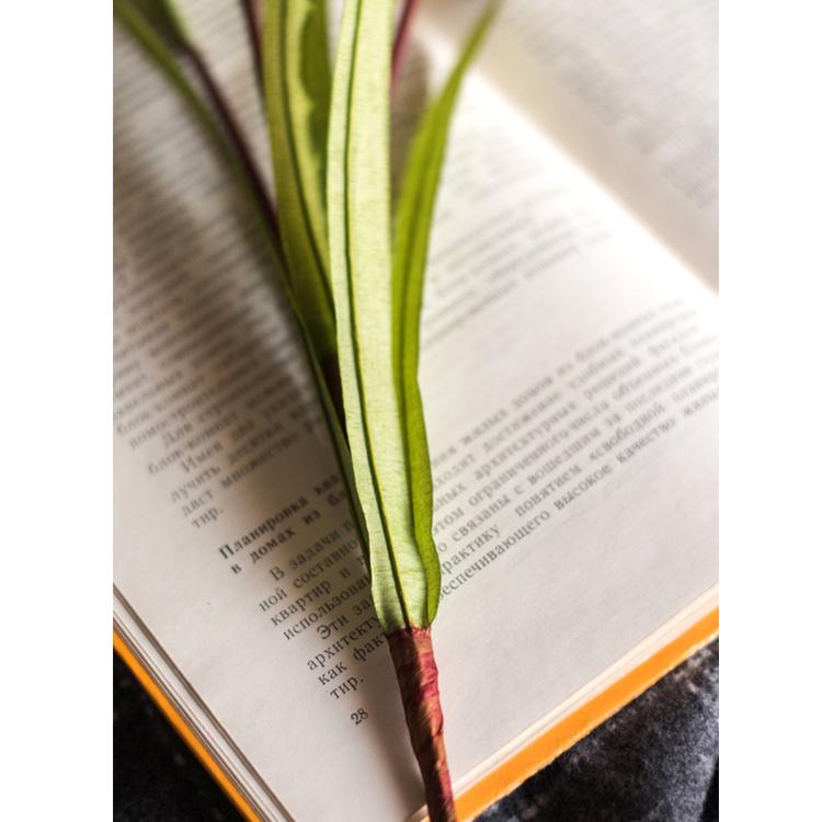 Faux Silk Fritillaries Lily Flower Stem pink/purple with green leaves 26in RusticReach on Tampa Home & Garden Store