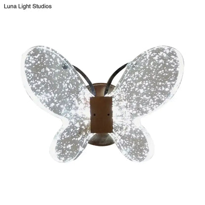Gold Clear Crystal Radiant Wall Sconce butterfly wings with glass and a wooden center on Tampa Home & Garden Store