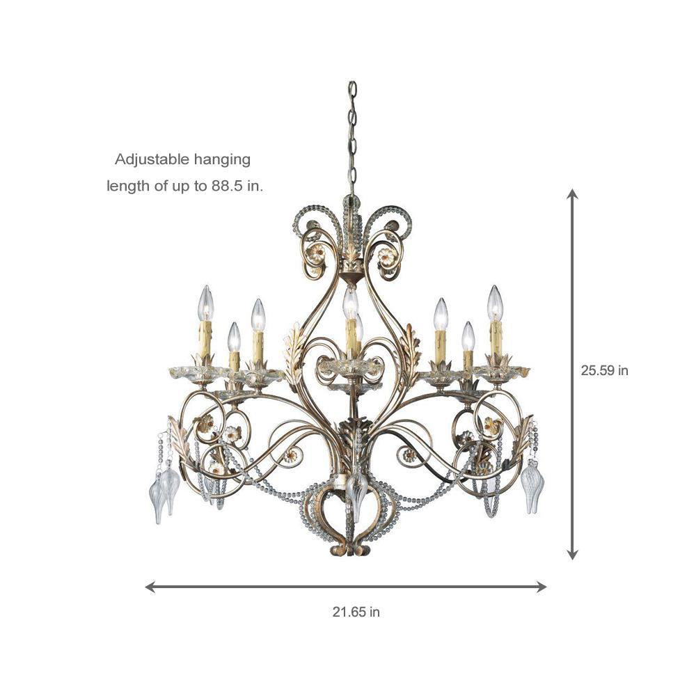 Hampton Bay Allure 8 Light Crystal Chandelier