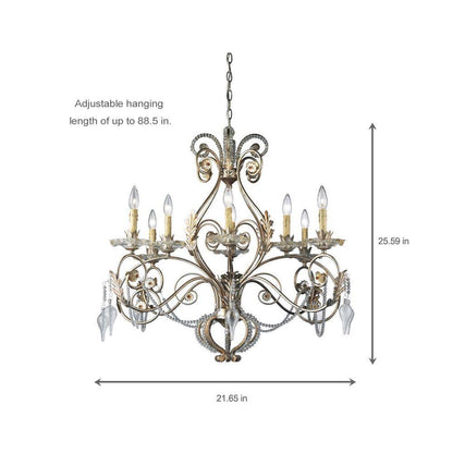 Hampton Bay Allure 8 Light Crystal Chandelier