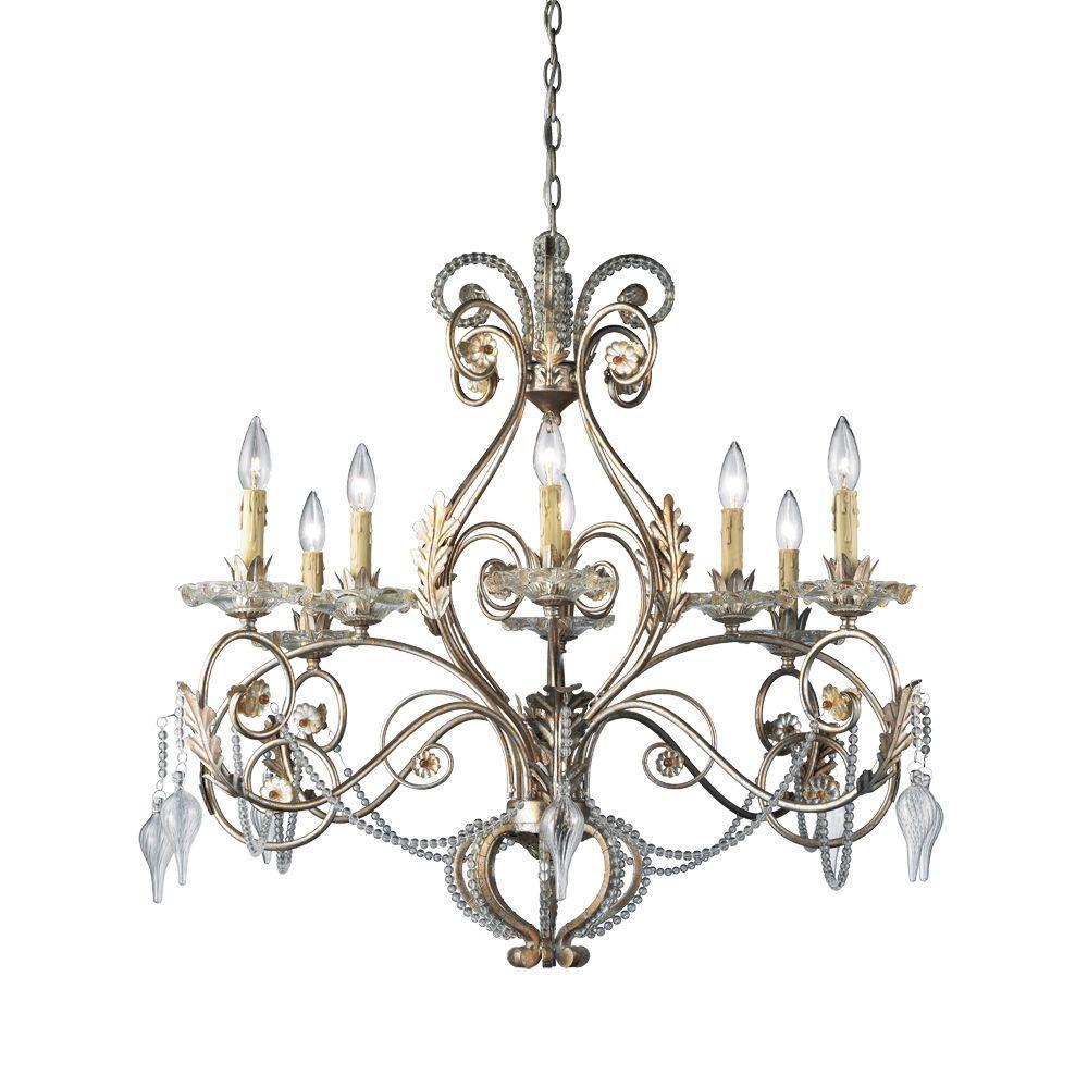 Hampton Bay Allure 8 Light Crystal Chandelier