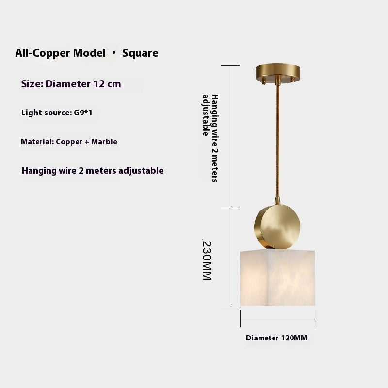 Simple Bedside Chandelier Bedroom Dining Room Marble Chandelier