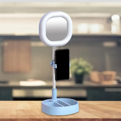 Modern Light Blue LED Vanity and Phone Desk Lamp