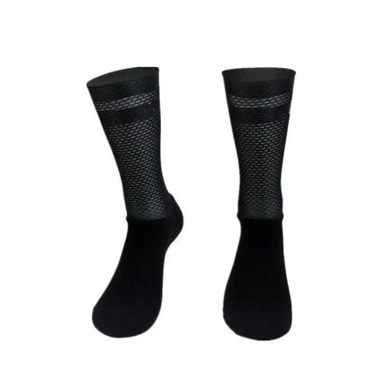 Stevvex anti-slip cycling socks for men, black mesh upper pair athletic socks on Tampa Home & Garden Store