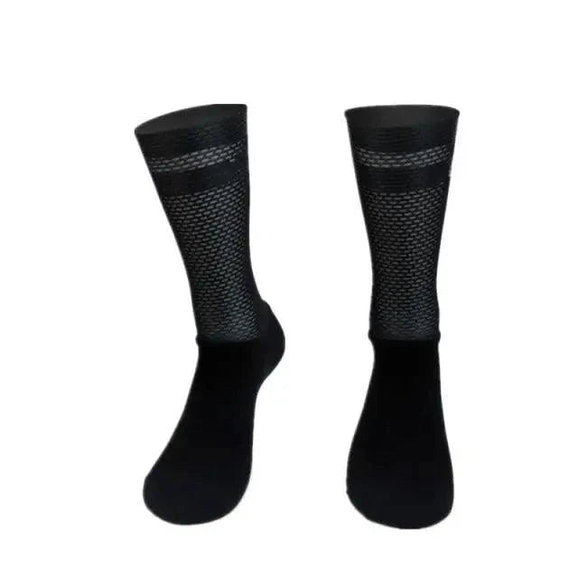 Stevvex anti-slip cycling socks for men, black mesh athletic socks, lightweight breathable on Tampa Home & Garden Store