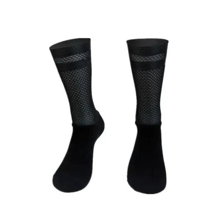 Stevvex anti-slip cycling socks for men, black mesh athletic socks, lightweight breathable on Tampa Home & Garden Store
