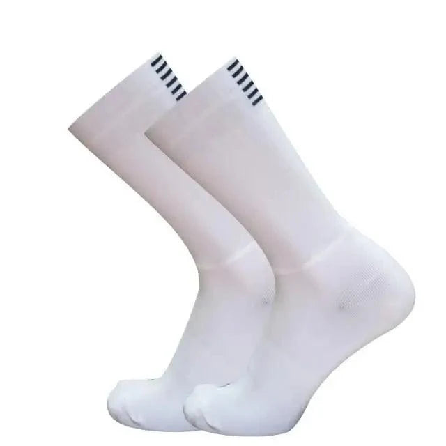 Simple Modern Design anti-slip silicone cycling socks men Stevvex white breathable socks 2-pack on Tampa Home & Garden Store