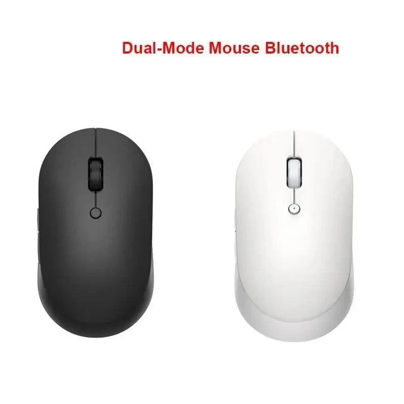 Wireless Bluetooth USB optical mice dual-mode Stevvex black & white rechargeable on Tampa Home & Garden Store