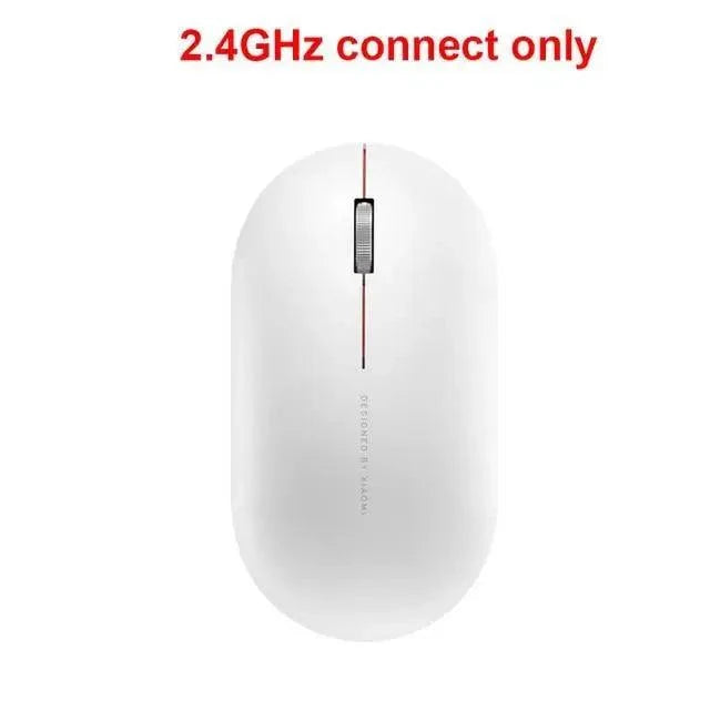 Stevvex wireless optical mouse white with red center seam, 2.4GHz USB connection on Tampa Home & Garden Store