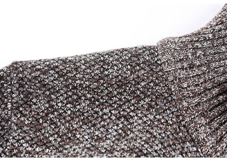 Stevvex men's sport jacket knit fabric close-up in brown gray textured with ribbed collar on Tampa Home & Garden Store