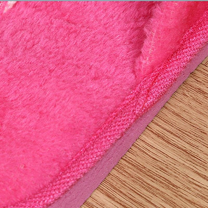 Stevvex pink plush slippers with memory foam comfort, indoor non-slip sole on Tampa Home & Garden Store