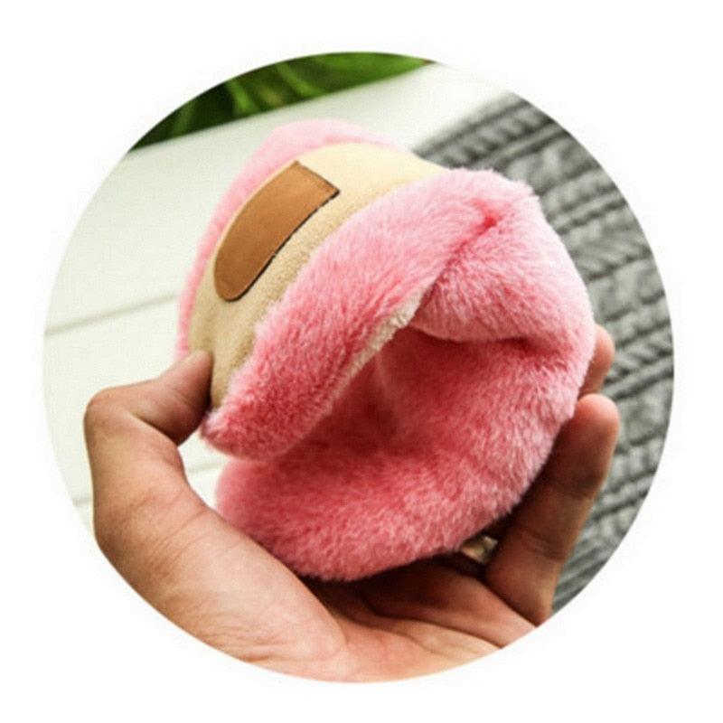 Stevvex pink plush slippers, memory foam indoors, non-slip house shoes for men and women on Tampa Home & Garden Store