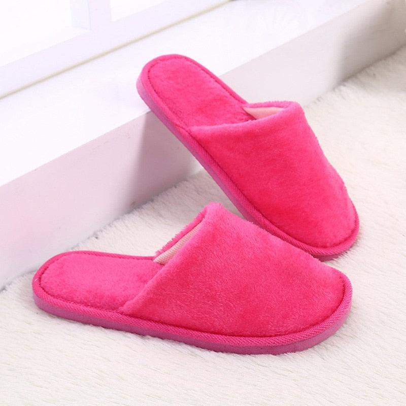 Slippers Stevvex pink plush indoor memory foam non-slip house shoes for men and women on Tampa Home & Garden Store