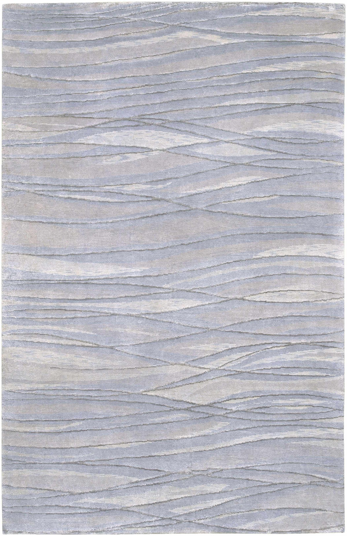 Sinai Light Blue Lined Wool/Viscose Rug by Boutique Rugs, clearance on Tampa Home & Garden Store