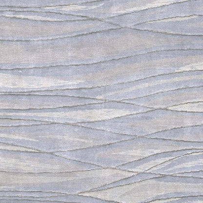 Sinai light blue lined wool/viscose rug by Boutique Rugs with soft blue tones and linear pattern on Tampa Home & Garden Store